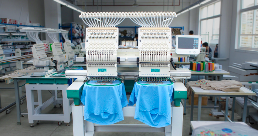 2 Head Tubular Embroidery Machine