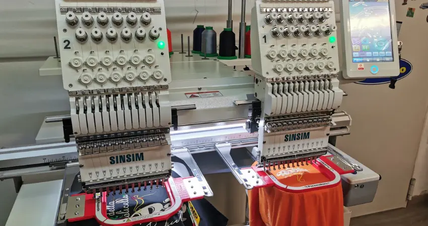 Two Head Tubular Embroidery Machine